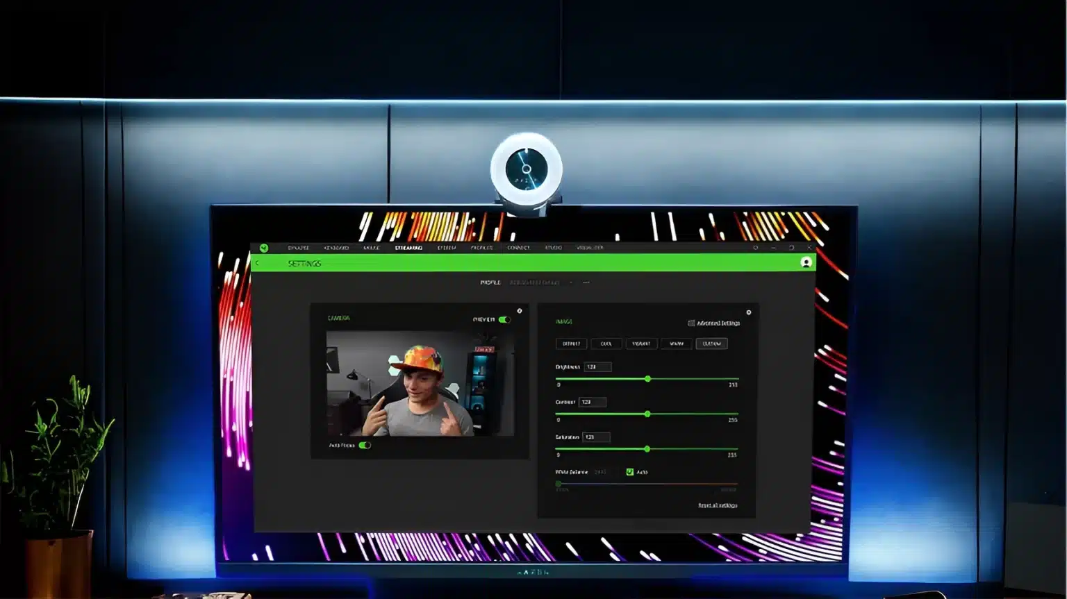 La Razer Kiyo es una cámara web Full HD todo en uno diseñada para streamers, con un potente anillo de luz integrado para una iluminación de estudio instantánea. Ofrece una calidad de imagen sobresaliente, enfoque automático preciso y personalización total, todo en un diseño compacto y portátil.
