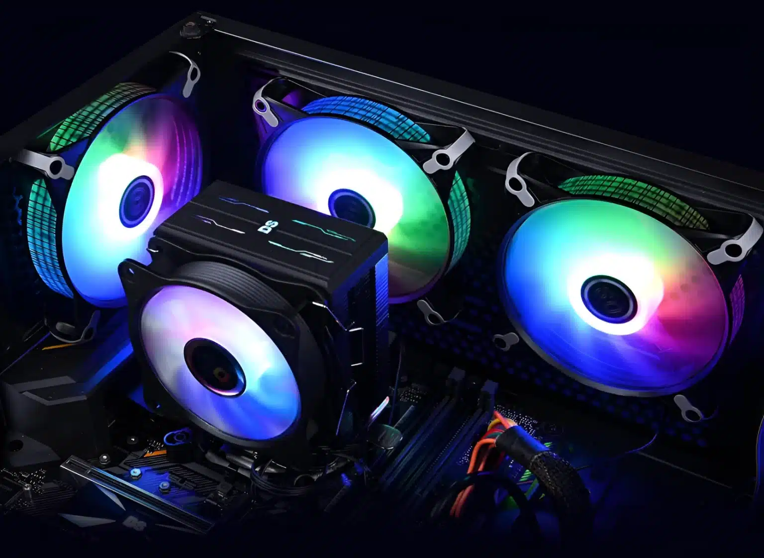 Ventilador Fijo de Luz Arcoíris RGB LED de 120 mm