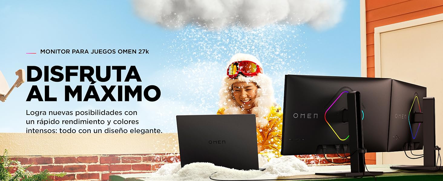 Monitor Gaming OMEN 27k (68,5 cm) UHD 4K, 3840 x 2160 a 144 Hz