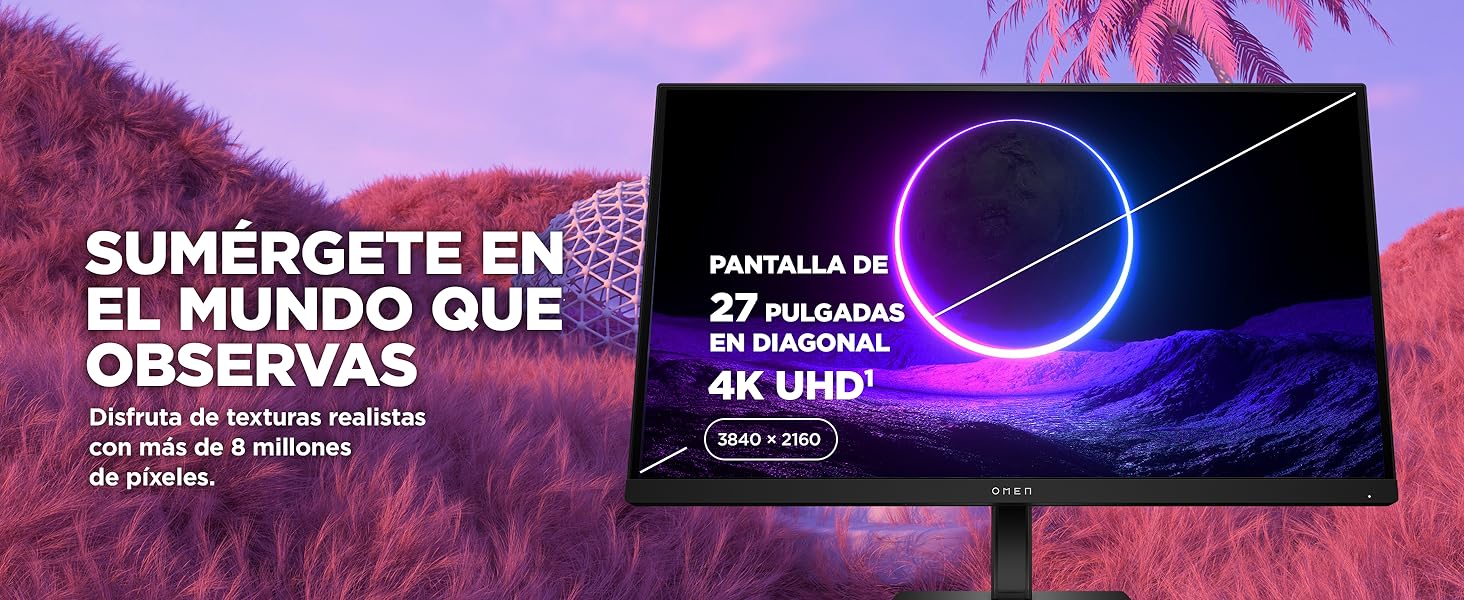 Monitor Gaming OMEN 27k (68,5 cm) UHD 4K, 3840 x 2160 a 144 Hz