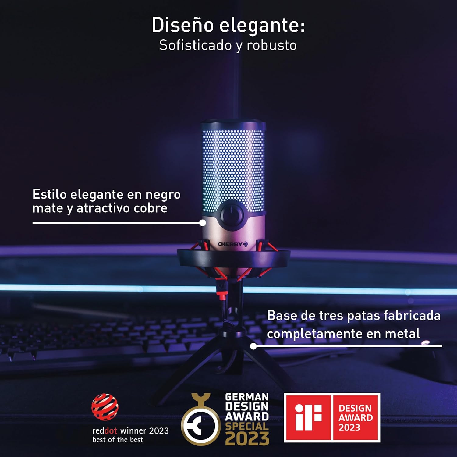 Micrófono CHERRY UM 9.0 Pro RGB: Calidad y Versatilidad