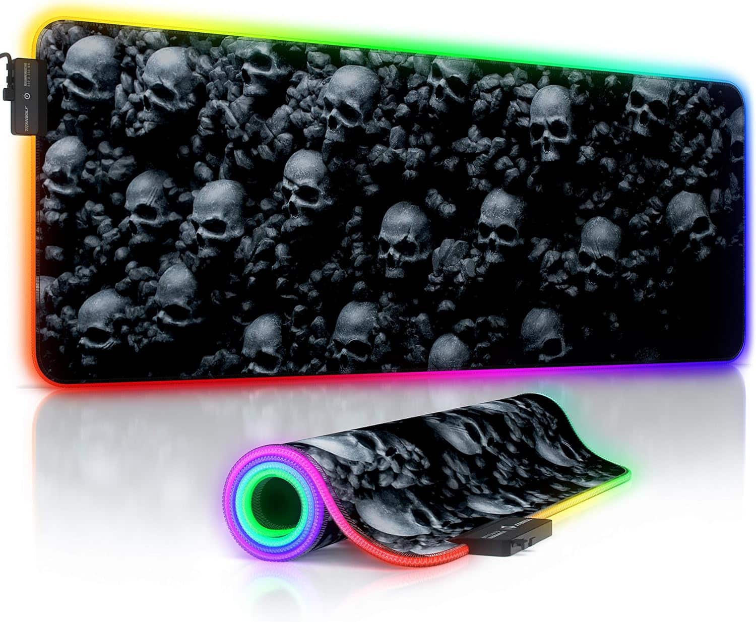 TITANWOLF - Alfombrilla para Ratón Gaming RGB