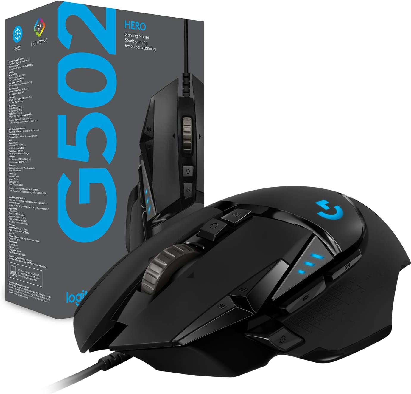 Logitech G502 HERO: Precisión y Personalización para Gamers Profesionales