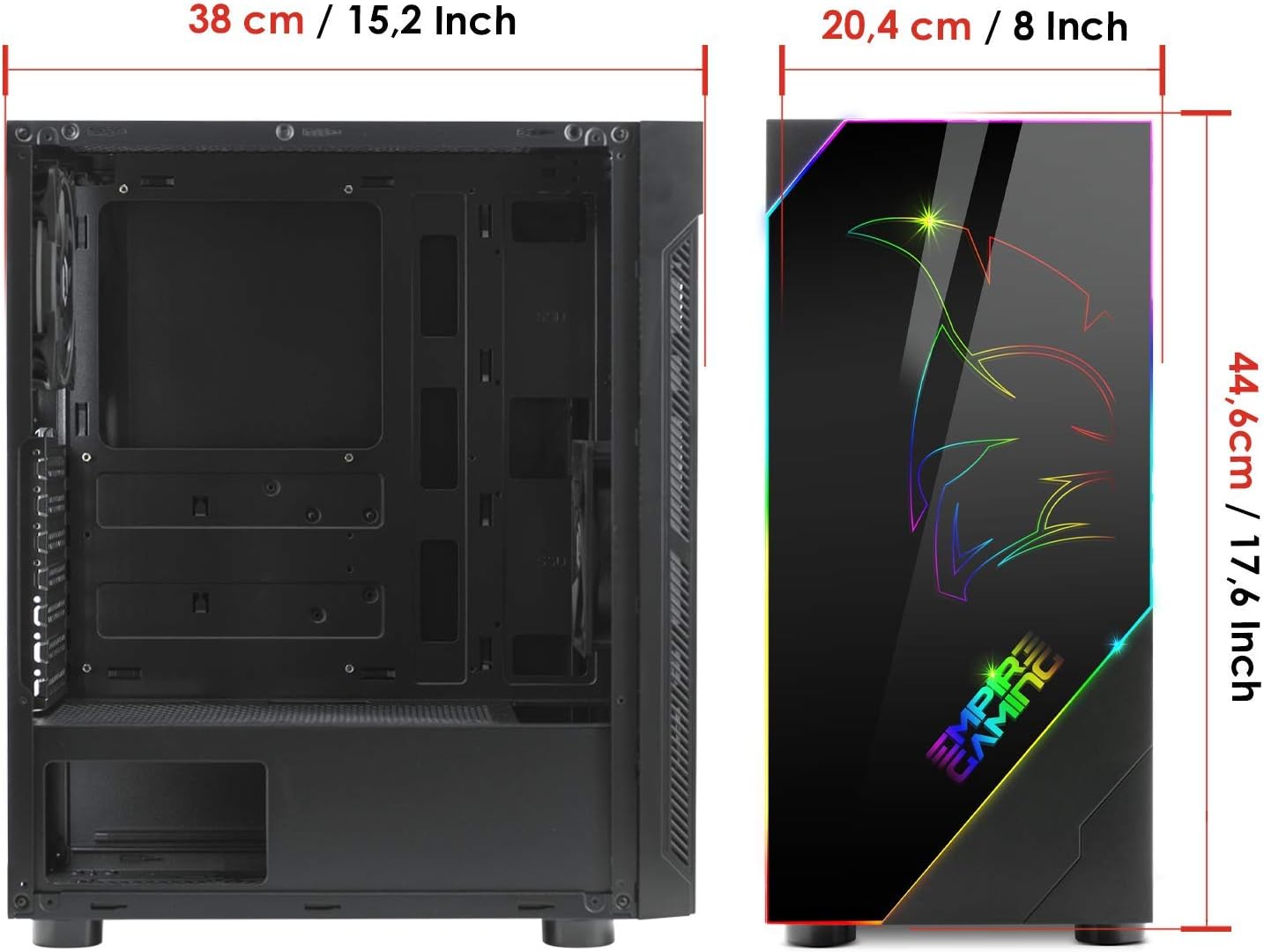 Caja PC Gamer Spartan EMPIRE GAMING