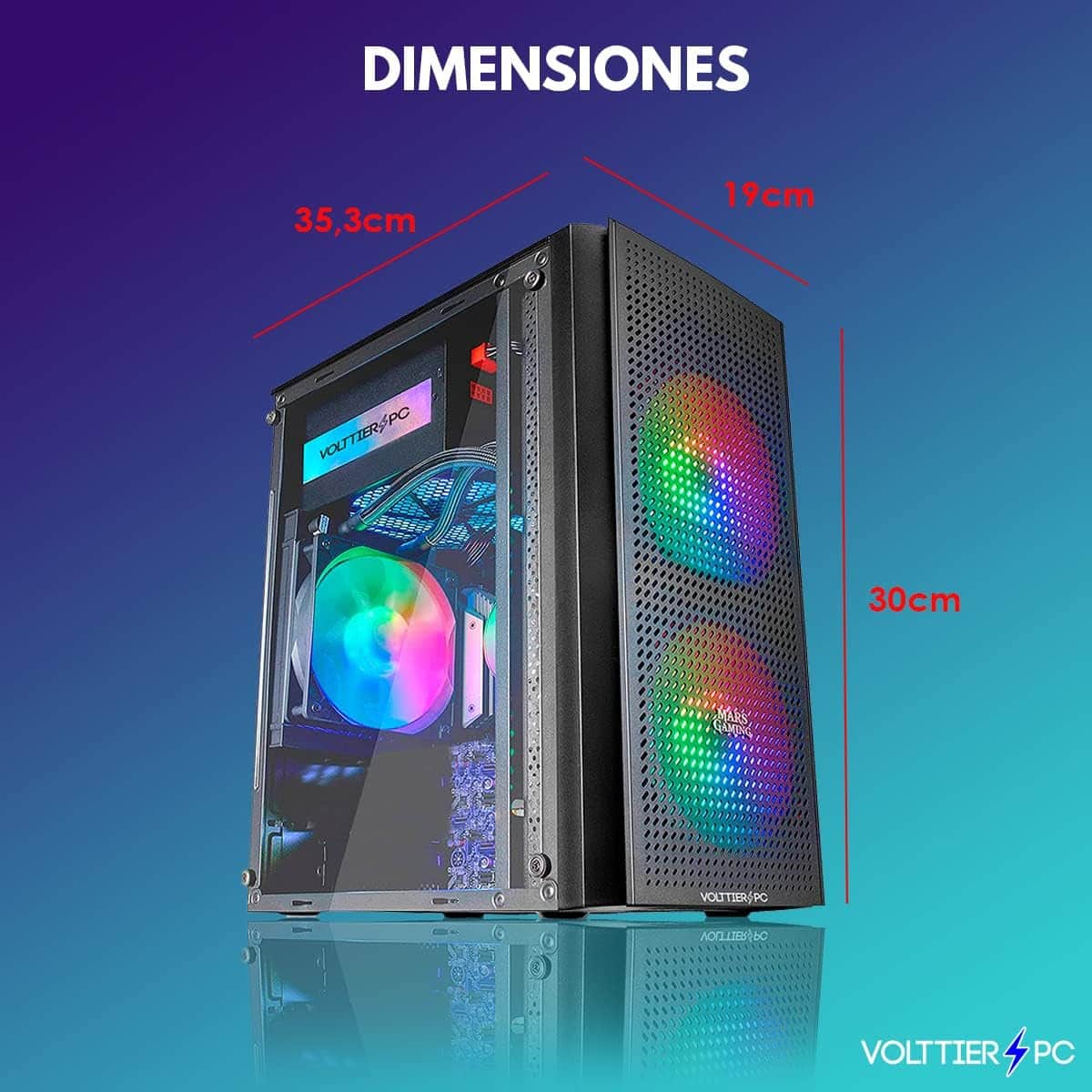 PC Gamer BARATO VolttierPC: Potencia Ryzen 3, LED RGB, y Completo