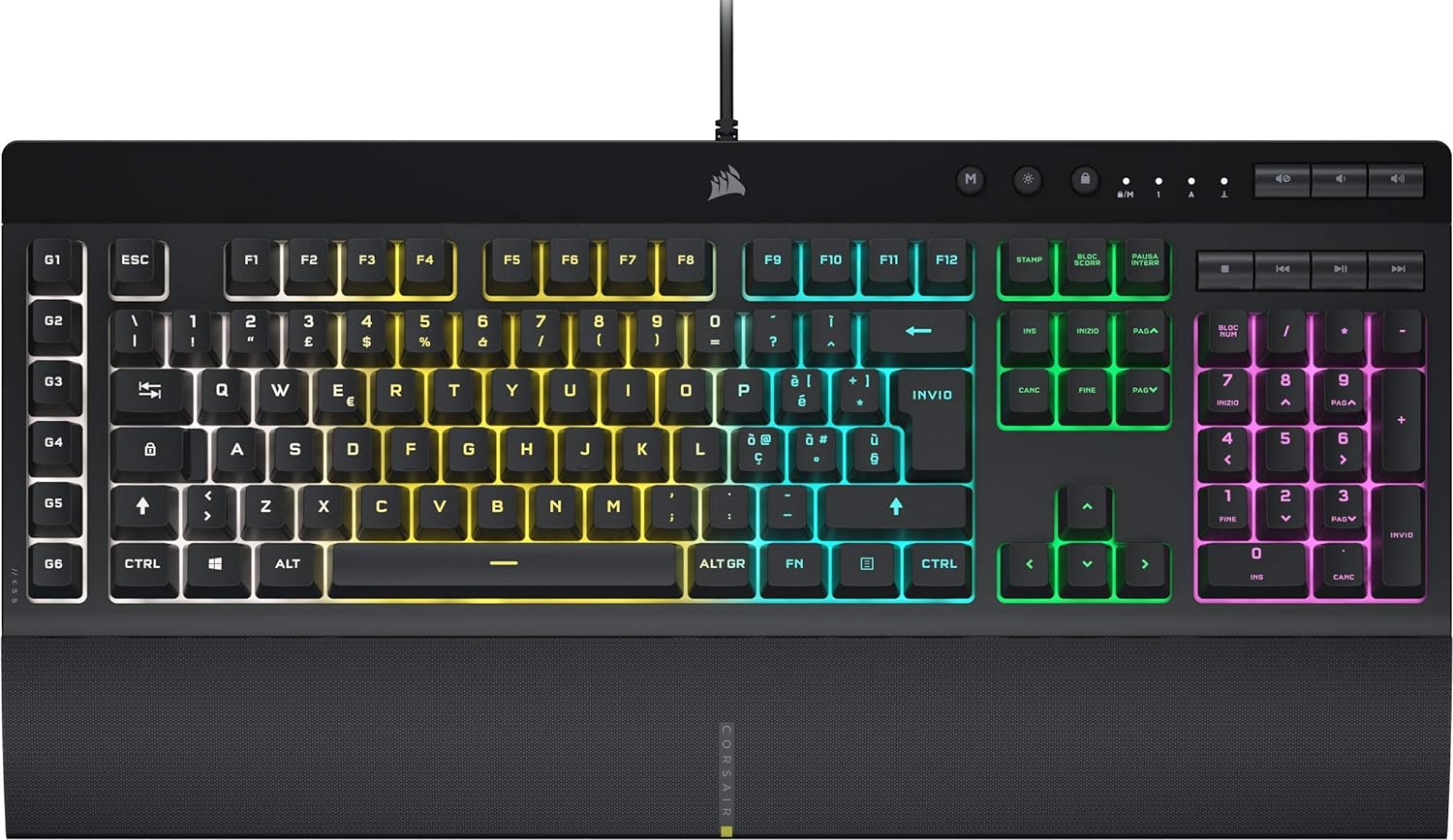 Corsair K55 RGB PRO: Teclado Gaming con Teclas de Membrana, Macros y Retroiluminación RGB
