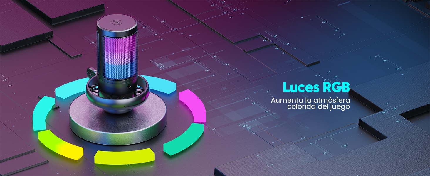 BBeiyy Gaming RGB Mic: Tu Compañero Perfecto para Podcast y Streaming
