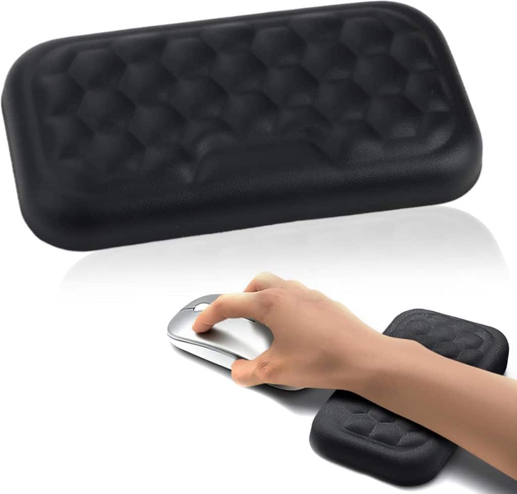 Almohadilla Ergonómica para Reposo de Muñecas, Reposamuñecas para Teclado y Ratón con Soporte de Espuma Viscoelástica, Antideslizante y Ecológica, Ideal...
