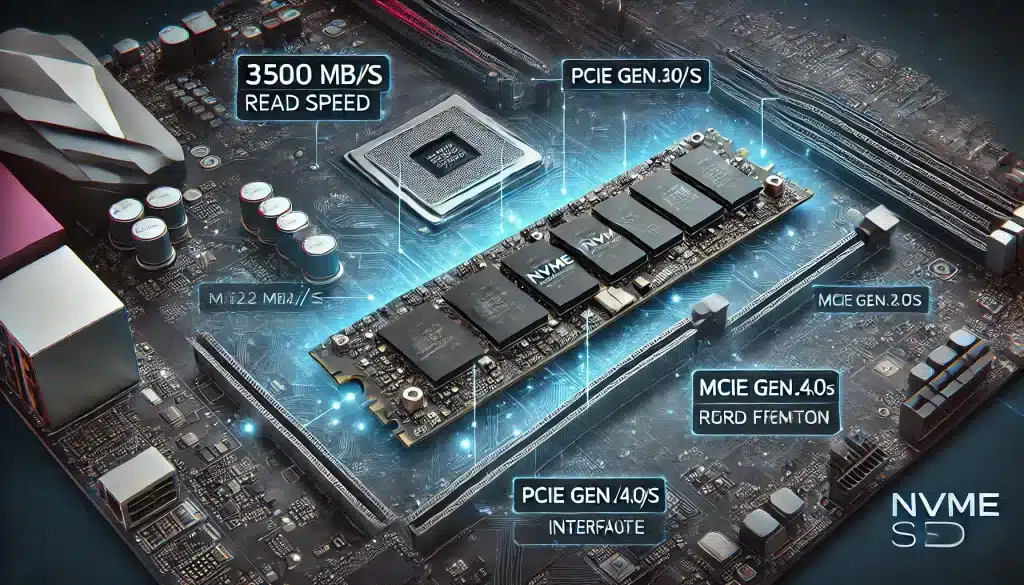 os SSD NVMe utilizan la interfaz PCIe para conectarse a la placa base, lo que les permite ofrecer múltiples canales de transferencia de datos y velocidades de lectura/escritura muy superiores a los SSD SATA.En términos de capacidad, los SSD NVMe son comparables a los SATA, con opciones que varían desde 256 GB hasta varios terabytes. Pero lo que realmente los distingue son sus impresionantes especificaciones técnicas:Velocidades de lectura/escritura: Pueden alcanzar hasta 3500/3000 MB/s.Interfaz: PCIe Gen 3.0 o Gen 4.0, dependiendo del modelo.Factor de forma: M.2 es el más común, aunque también hay versiones U.2 y tarjetas de expansión PCIe.Además, muchos SSD NVMe incluyen tecnologías como el cifrado de datos y la optimización térmica, que aumentan la seguridad y la estabilidad.