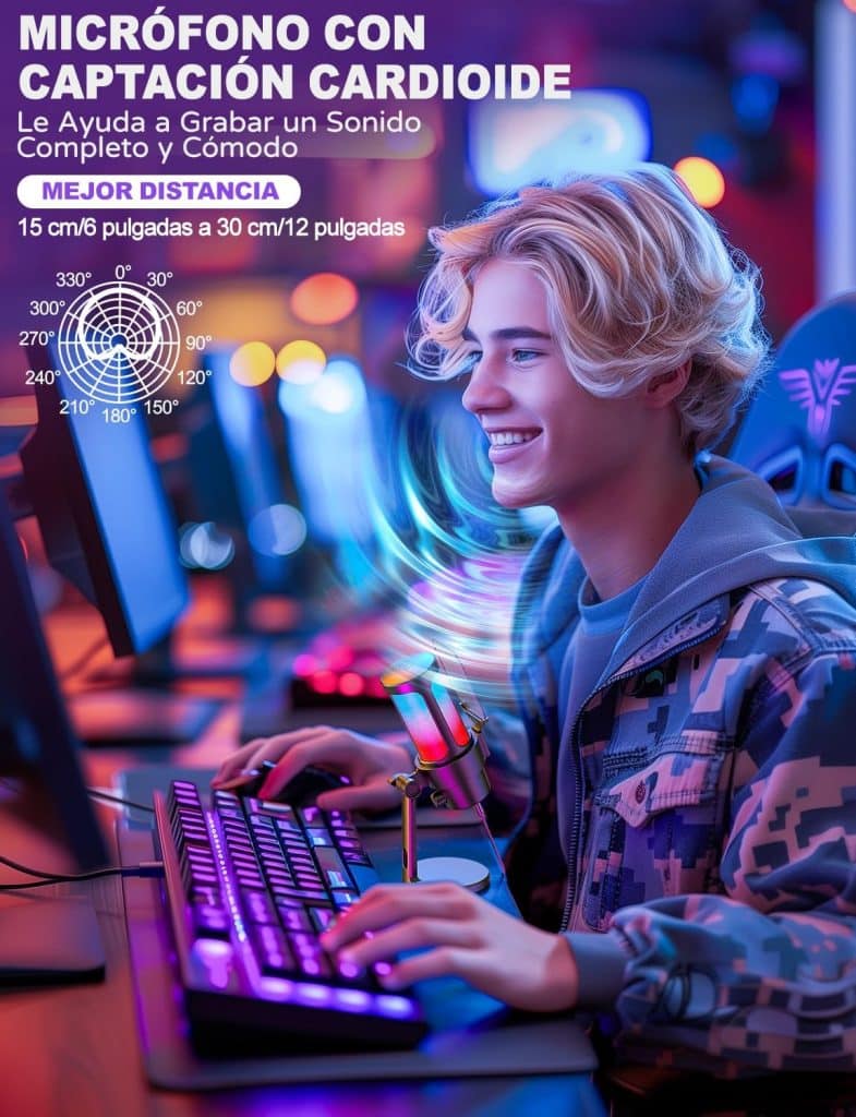 Reseña del OBVHNUA Micrófono USB para Grabación, Streaming, Gaming, Podcasting en PC y Mac