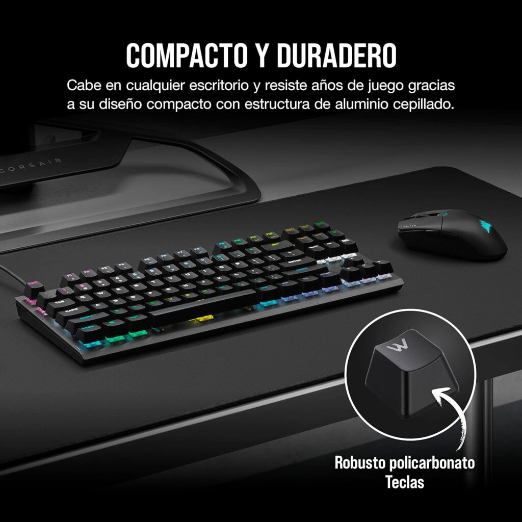 Corsair K60 PRO TKL RGB: Teclado Mecánico-Óptico para Juegos de Alto Rendimiento