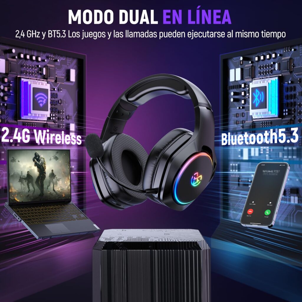 Reseña Completa: Tatybo Cascos Gaming Inalámbricos para PC/PS5/PS4