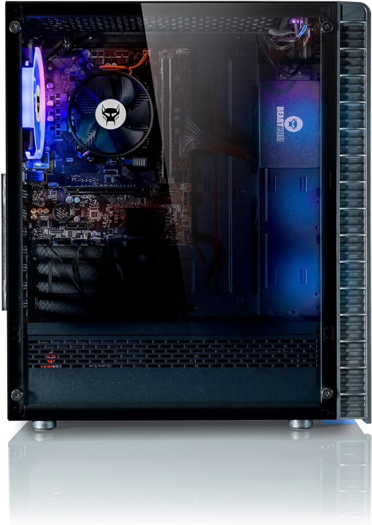 BEASTCOM Q3 Essential Gaming, Gaming PC, AMD Ryzen 5 6X4,20GHz 12 Threads, 4K Vega Radeon Gráfico, 16GB RAM, 1TB SSD, WiFi, Windows 11 Pro