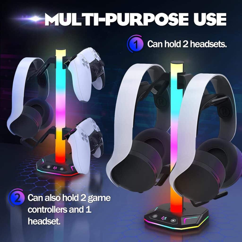 Auvstar Soporte Organizador para Cascos Gaming y Mando: un accesorio que te ordena la mesa y te alegra la vista