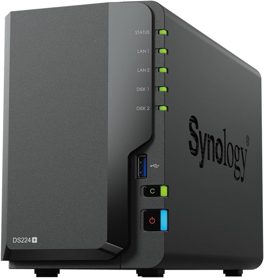 Synology DiskStation DS224+ de dos bahías, fotografía de Amazon