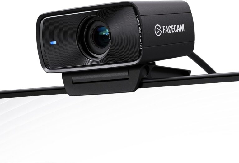 Webcam Elgato Facecam MK.2 negra con soporte para monitor, imagen de la ficha de Amazon