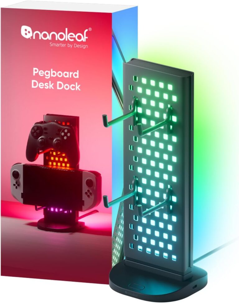 Nanoleaf Pegboard Desk Dock: panel RGB, organizador y base USB